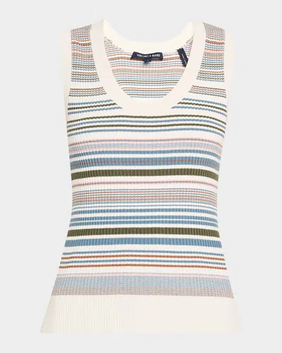 Veronica Beard Ezinna Stripe Knit Tank Top