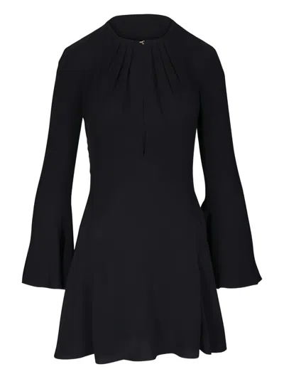Veronica Beard Mini Ezri Long Sleeve Dress In Black