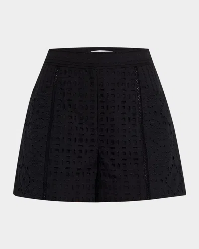 VERONICA BEARD FABIAN EYELET SHORTS