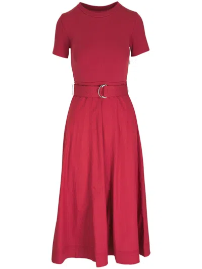 Veronica Beard Facia Midi Dress In Red