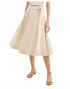 Veronica Beard Facia Skirt In Limestone In Neutral