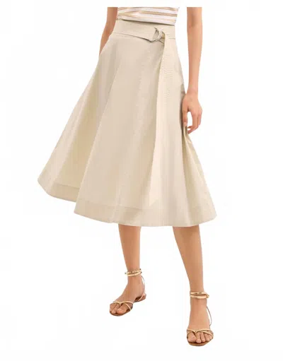 Veronica Beard Facia Skirt In Limestone In Neutral