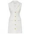 Veronica Beard Fairfax Linen-blend Minidress In White