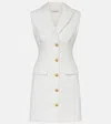 Veronica Beard Fairfax Linen-blend Minidress In White