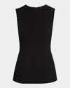 Veronica Beard Faith Structured Top In Black