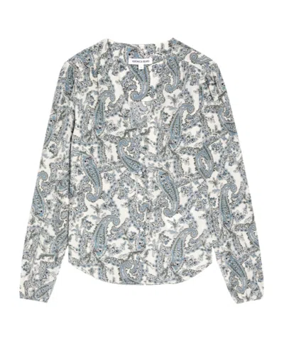 Veronica Beard Farah Printed Silk-blend Blouse In Multi-color