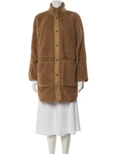 Pre-owned Veronica Beard Faux Fur Coat In Brown