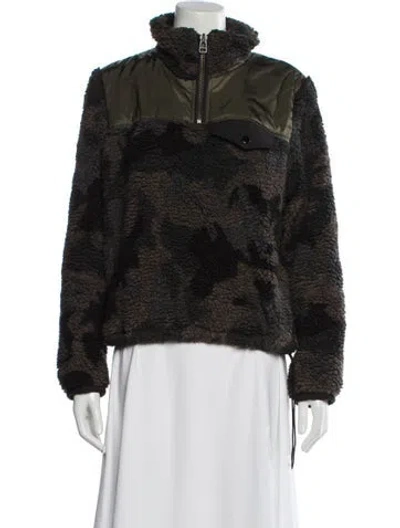 Pre-owned Veronica Beard Faux Fur Jacket In Green