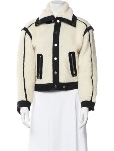 Pre-owned Veronica Beard Faux Fur Jacket In Neutrals