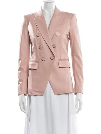Pre-owned Veronica Beard Faux Leather Blazer In Pink