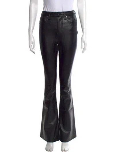 Pre-owned Veronica Beard Faux Leather Flared Pants In Black