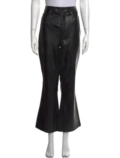 Pre-owned Veronica Beard Faux Leather Flared Pants In Black