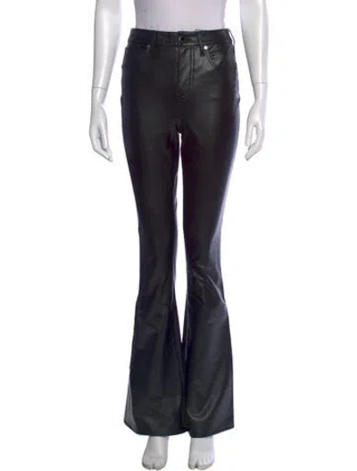 Pre-owned Veronica Beard Faux Leather Flared Pants In Black