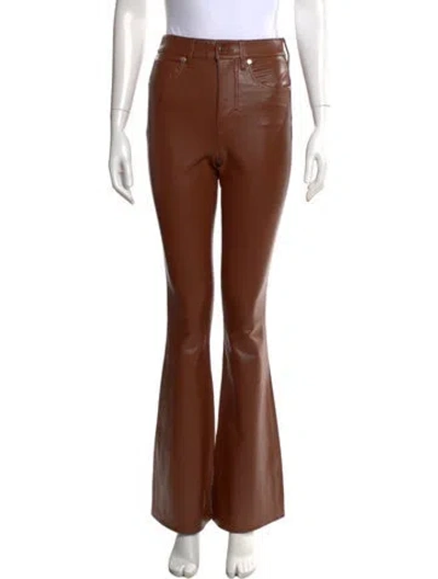 Pre-owned Veronica Beard Faux Leather Flared Pants W/ Tags In Brown