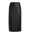 Veronica Beard Faux Leather Holmes Midi Skirt In Black