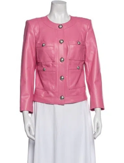Pre-owned Veronica Beard Faux Leather Jacket W/ Tags In Pink