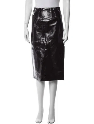 Pre-owned Veronica Beard Faux Leather Midi Length Skirt W/ Tags In Burgundy