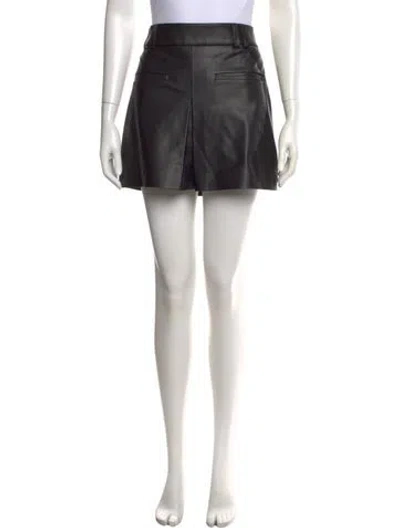 Pre-owned Veronica Beard Faux Leather Mini Skirt W/ Tags In Black