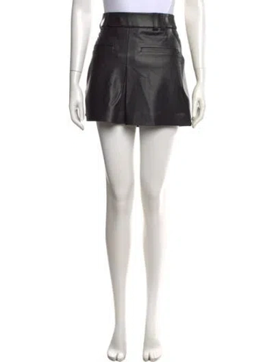 Pre-owned Veronica Beard Faux Leather Mini Skirt W/ Tags In Black