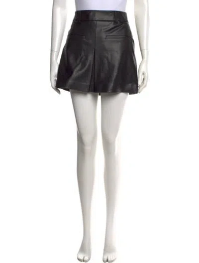 Pre-owned Veronica Beard Faux Leather Mini Skirt W/ Tags In Black
