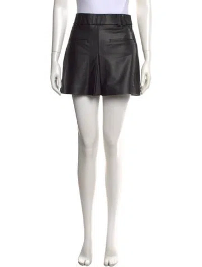 Pre-owned Veronica Beard Faux Leather Mini Skirt W/ Tags In Black