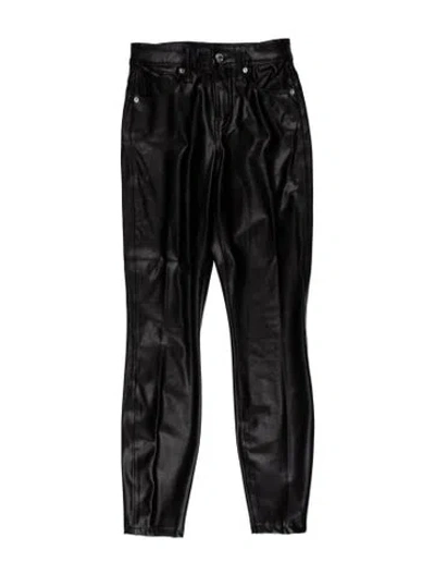 Pre-owned Veronica Beard Faux Leather Skinny Leg Pants In Black