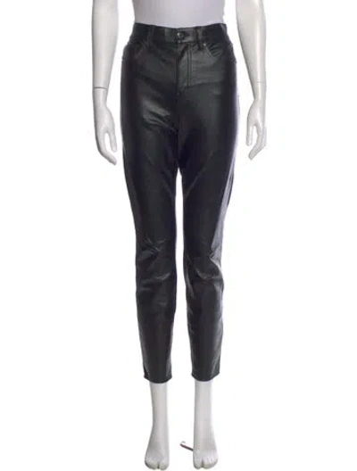 Pre-owned Veronica Beard Faux Leather Skinny Leg Pants In Black