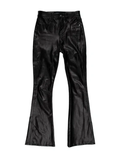 Pre-owned Veronica Beard Faux Leather Wide Leg Pants In Black