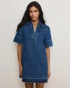 Veronica Beard Felice Denim Mini Dress In Blue