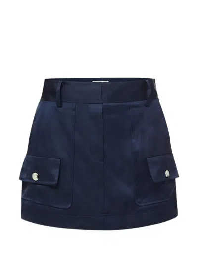 Veronica Beard Felina Button-flap Pocket Skorts In Multi