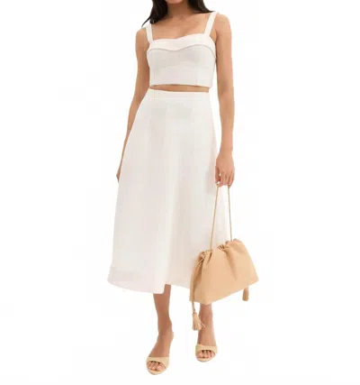 Veronica Beard Fellini Jacquard Skirt In Dove In White