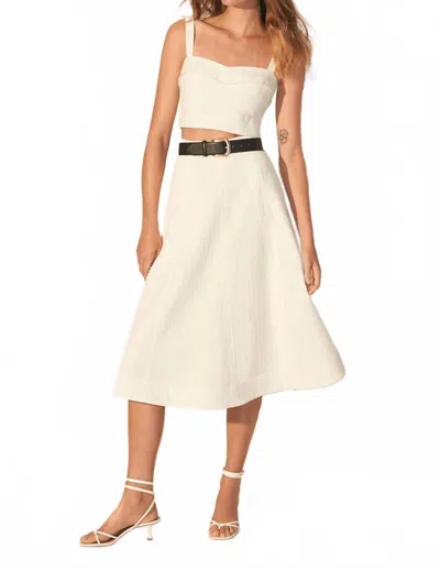 Veronica Beard Fellini Jacquard Skirt In Dove In White