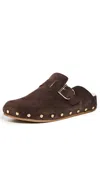 Veronica Beard Fern 2 Genuine Shearling Clog In Espresso