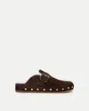Veronica Beard Fern 2 Genuine Shearling Clog In Espresso