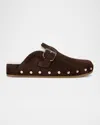 Veronica Beard Fern 2 Genuine Shearling Clog In Espresso