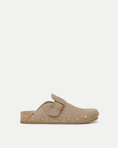 Veronica Beard Fern Suede Clog In Brown