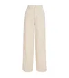 Veronica Beard Fil Coupé High-waist Taylor Jeans In Neutral
