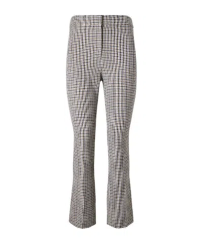 Veronica Beard Arte Prince Of Wales Flared Pants In Blue