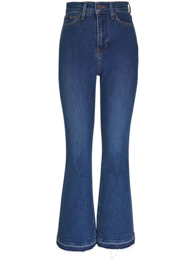 Veronica Beard Beverly High Waist Skinny Flare Leg Jeans In Rodeo Clean