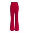 Veronica Beard Flared Lebone Tailored Trousers In Red