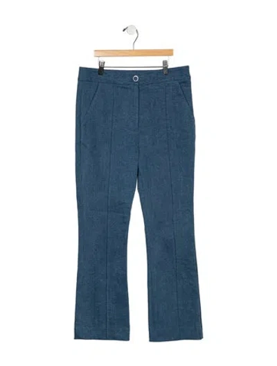 Pre-owned Veronica Beard Flared Pants In Blue