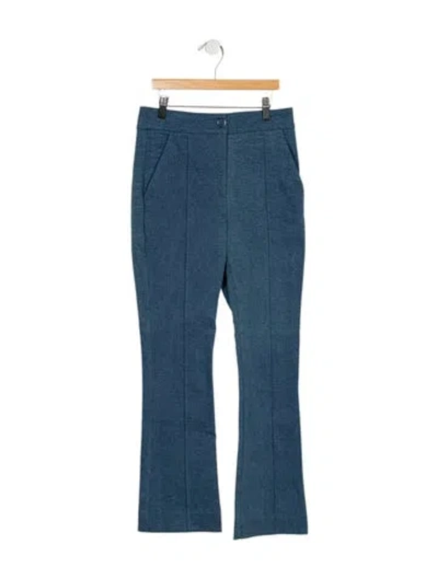 Pre-owned Veronica Beard Flared Pants In Blue