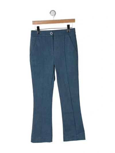 Pre-owned Veronica Beard Flared Pants In Blue