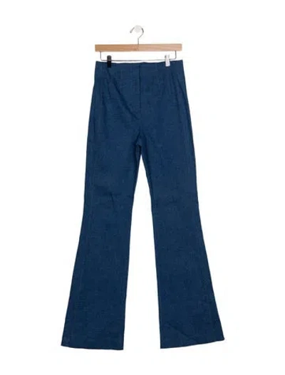 Pre-owned Veronica Beard Flared Pants In Blue