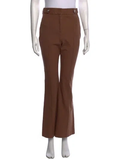 Pre-owned Veronica Beard Flared Pants In Brown
