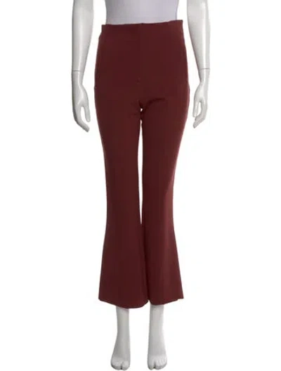 Pre-owned Veronica Beard Flared Pants In Burgundy