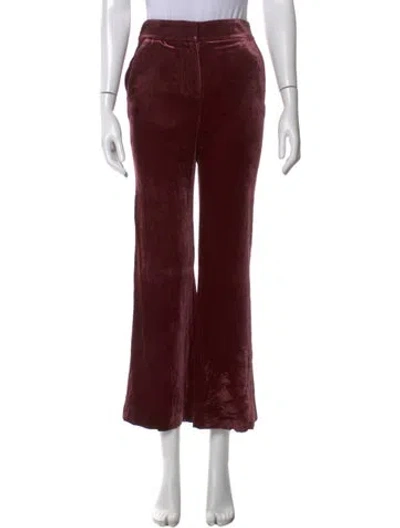 Pre-owned Veronica Beard Flared Pants In Burgundy