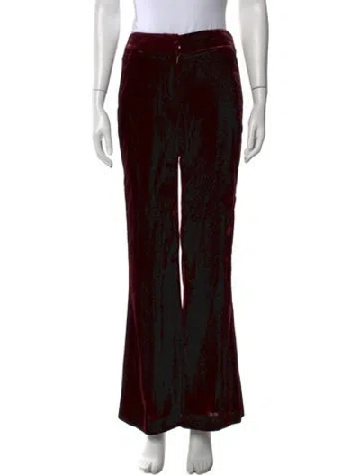 Pre-owned Veronica Beard Flared Pants In Burgundy