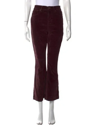 Pre-owned Veronica Beard Flared Pants In Burgundy