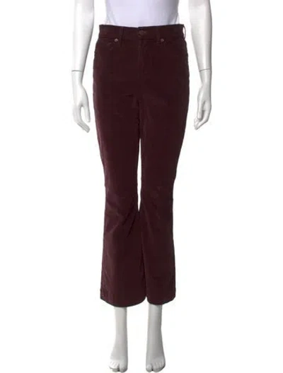 Pre-owned Veronica Beard Flared Pants In Burgundy